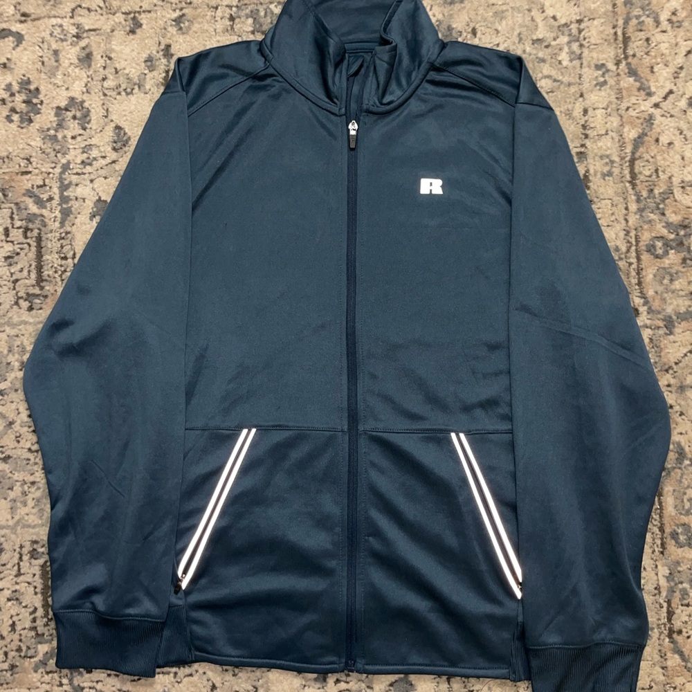 Russell Athletic Dark Blue Zip-Up Jacket